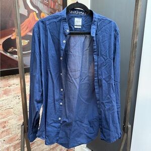 Zara Men's Lightweight Blue Shirt Jacket